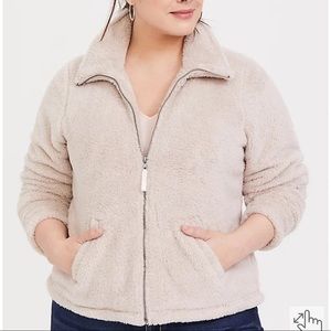 Torrid Teddy Faux Sherpa Zip Jacket Sweater
